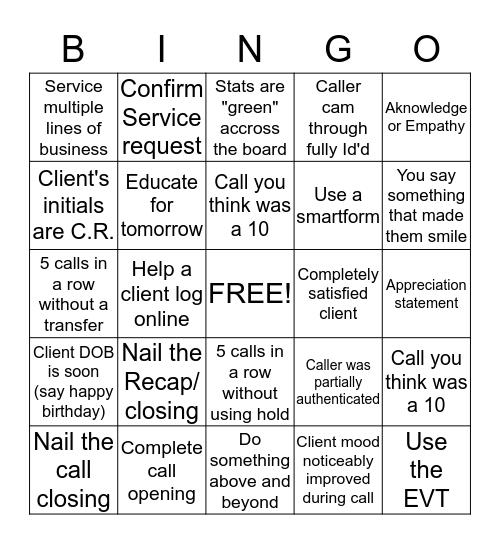 Team Ryan Bingo Card