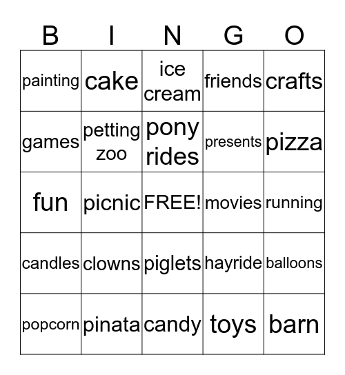 Happy Birthday, Alex! Bingo Card