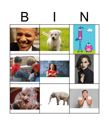 Adjectives Bingo Card