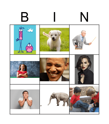 Adjectives Bingo Card