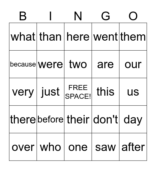 HF Review (3rd Quarter) Bingo Card