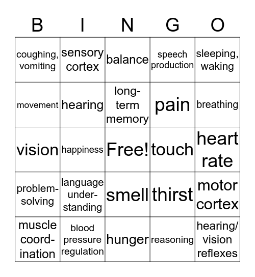 Brainiac Bingo Card