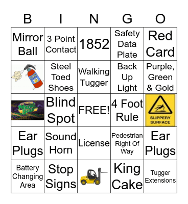 Mobile Equipment/Mardi Gras Bingo Card