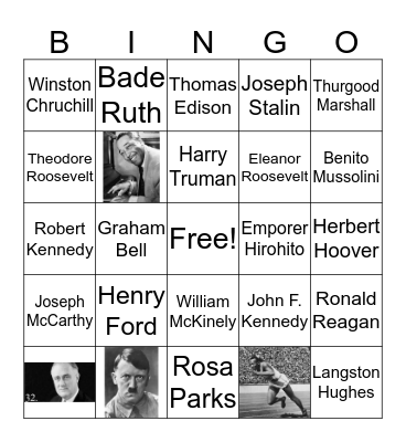 5th Grade Social Studies People Bingo Card