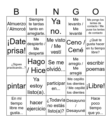 S2A: C5 Bingo Card