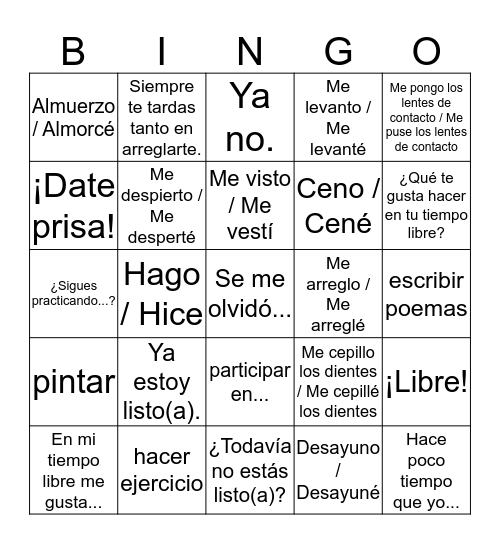 S2A: C5 Bingo Card