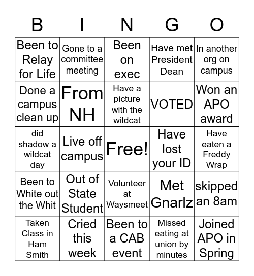 Bro's4Bros BINGO! Bingo Card