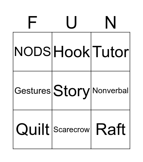LLL Session 1 Bingo Card