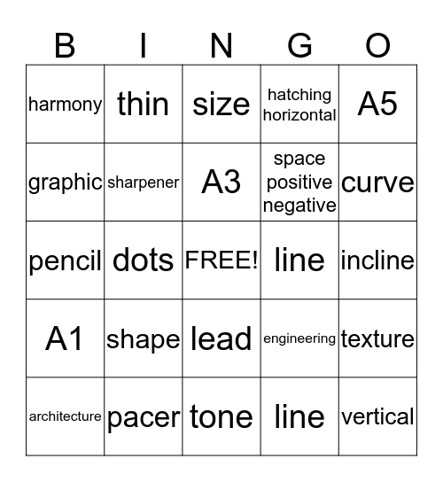 Graphics Bingo! Bingo Card