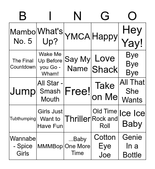 Bingo Misc 1 Bingo Card