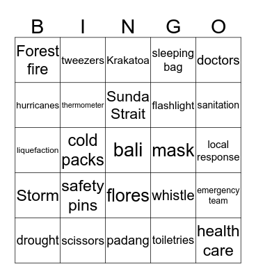 Doctors Without Borders Bingo Card