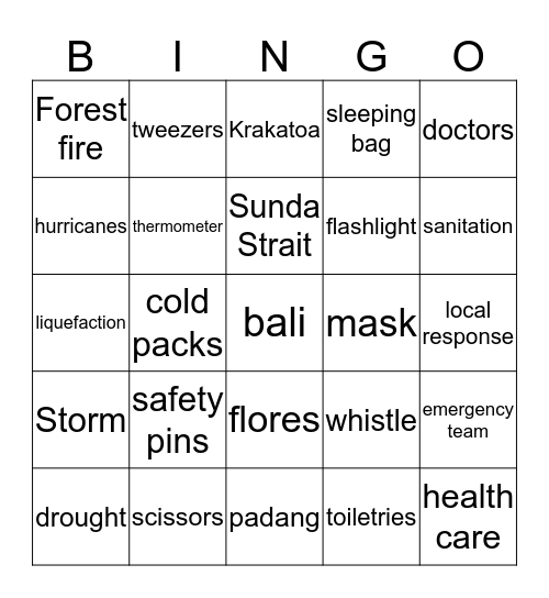 Doctors Without Borders Bingo Card