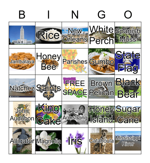 Louisiana Bingo Card