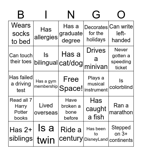 PI PLAN-INGO Bingo Card