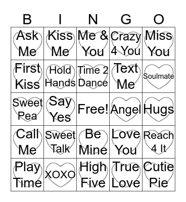VALENTINE'S BINGO Card