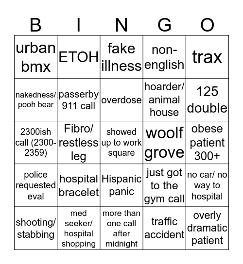 125 bingo Card