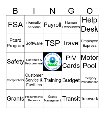 Mission Support Division (MSD) Bingo Card