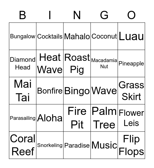 ALOHA "RED VELVETS" BINGO Card