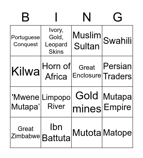 Bingo Card