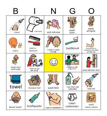 Hygiene Bingo Cards on Bingo Baker