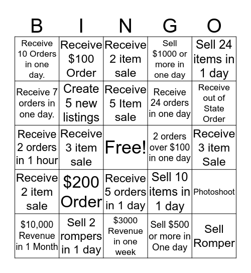 4 The Wild Daily Blackout Sales Bingo  Bingo Card