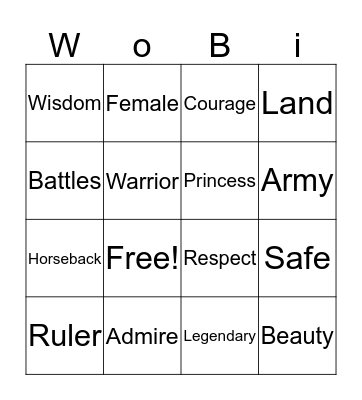 Unit 4: Malaysian Legends Bingo Card