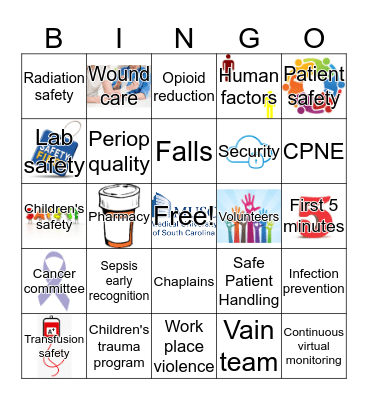 Patient Safety Week 2020 Bingo Card