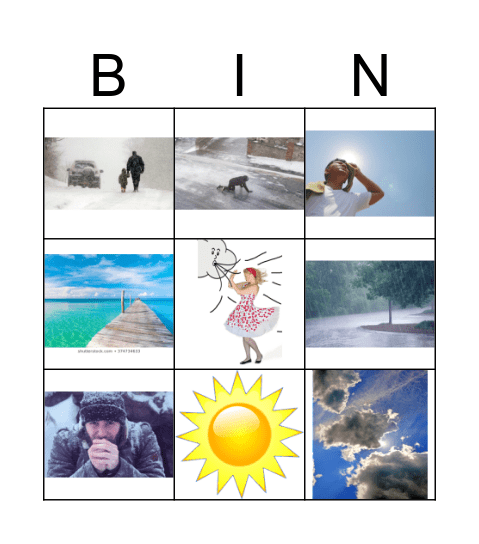 weather Bingo Card