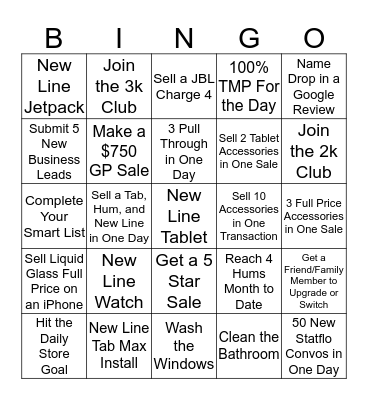 WCW BINGO Card
