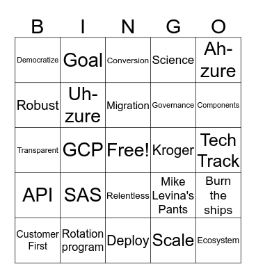DSR All Hands Bingo Card
