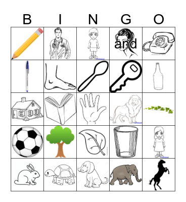 Sight Words Bingo Card