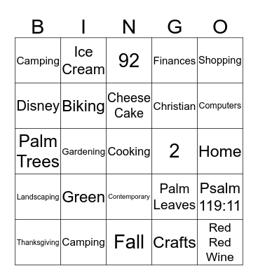 Guess Who I Am Bingo Card