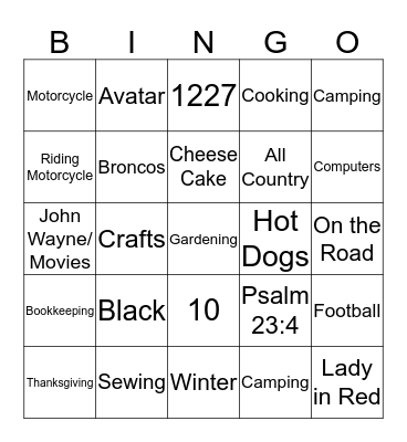 Guess Who I Am Bingo Card