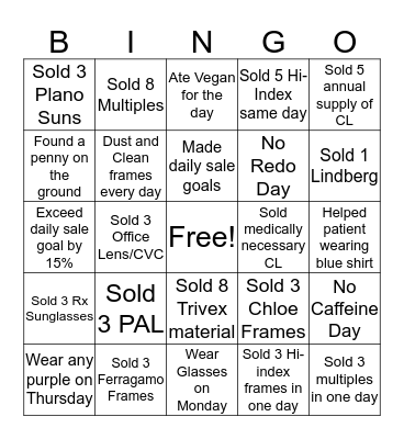 Bingo Card