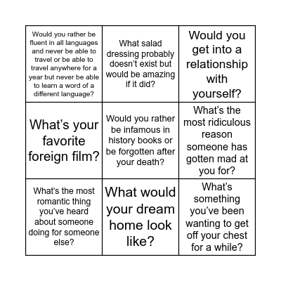 Bingo Card