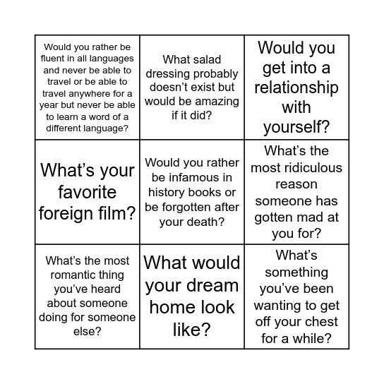 Bingo Card