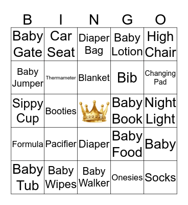 Maria & Xeng's Baby Shower Bingo Card
