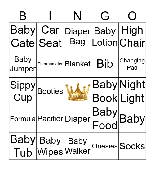 Maria & Xeng's Baby Shower Bingo Card