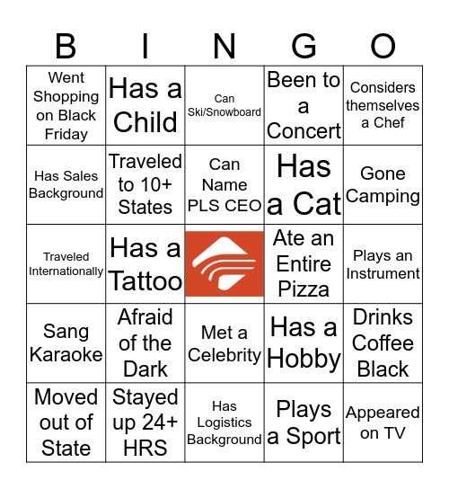 PLS ICEBREAKERS Bingo Card