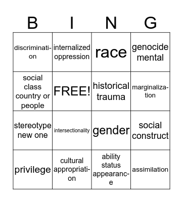Diverse WORLD  Bingo Card
