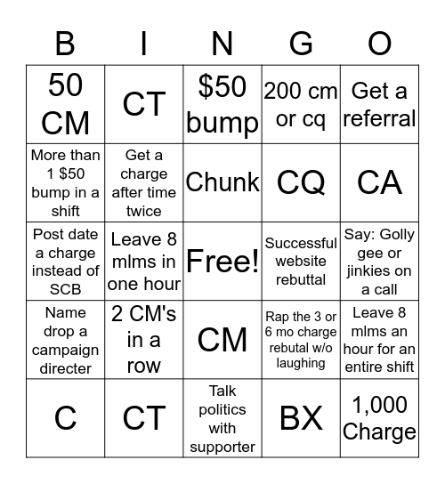 HBC Bingo Card