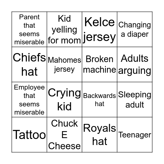 CEC Bingo Card