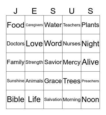 Bingo Card
