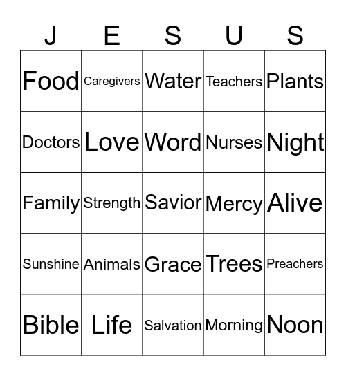 Bingo Card