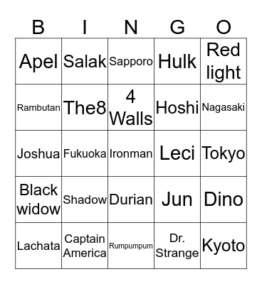 Bingo Card