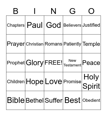 EXPECTING THE BEST Bingo Card