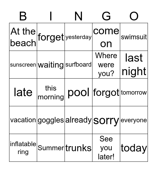 Unit 7 Review Game Bingo Card