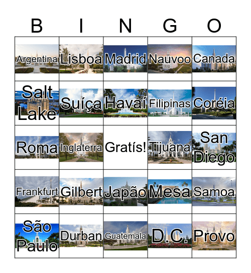 Templo Bingo Card