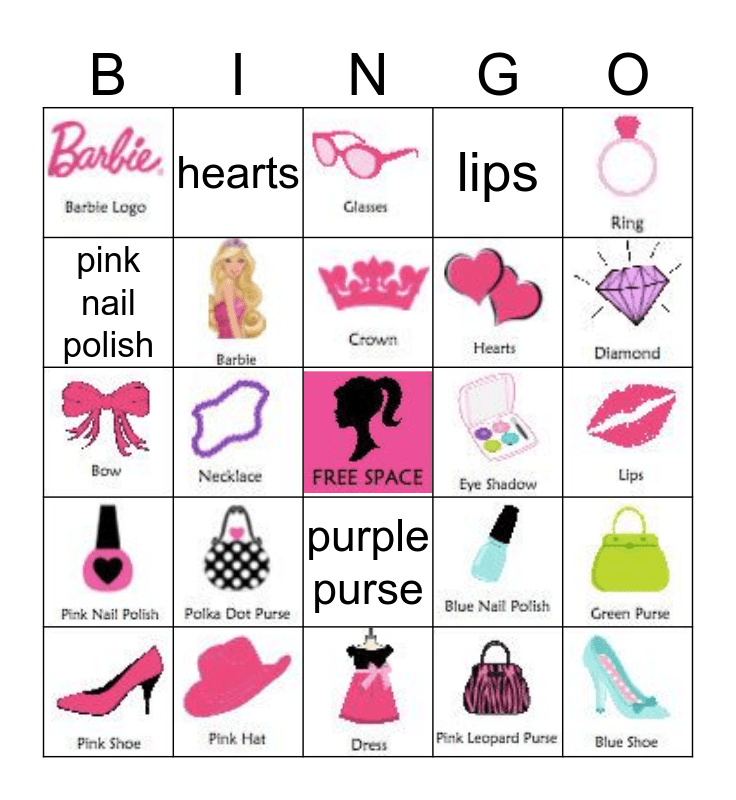 Haappy Birthday Eloise Barbie Bingo Card