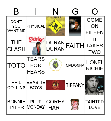 80'S Rule!! Bingo Card